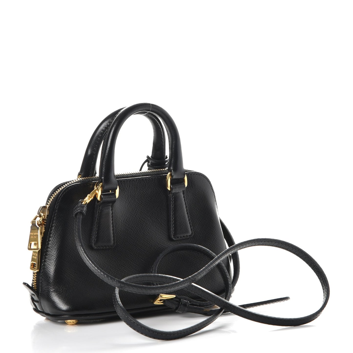 Saffiano Lux Mini Promenade Tote Black
