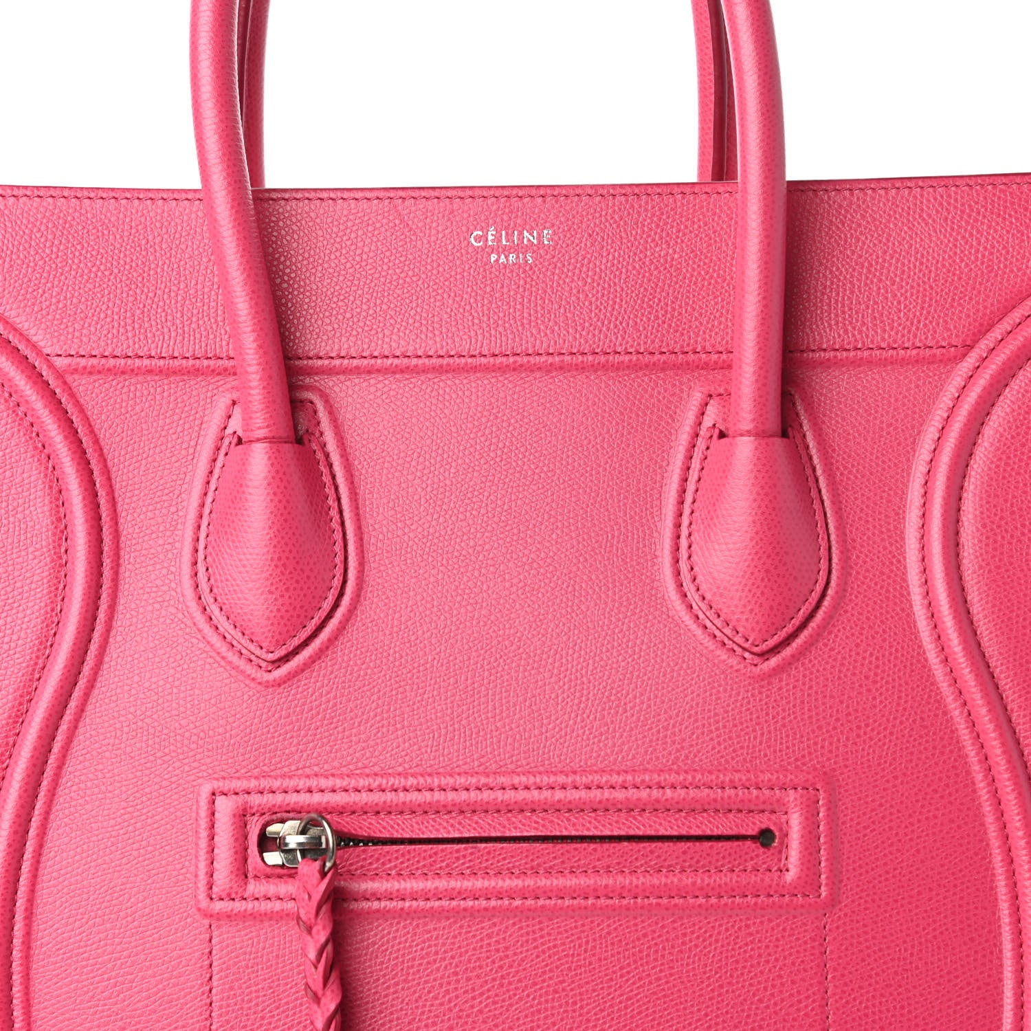 Celine Grained Calfskin Medium Phantom Luggage Fuchsia 10 of 10