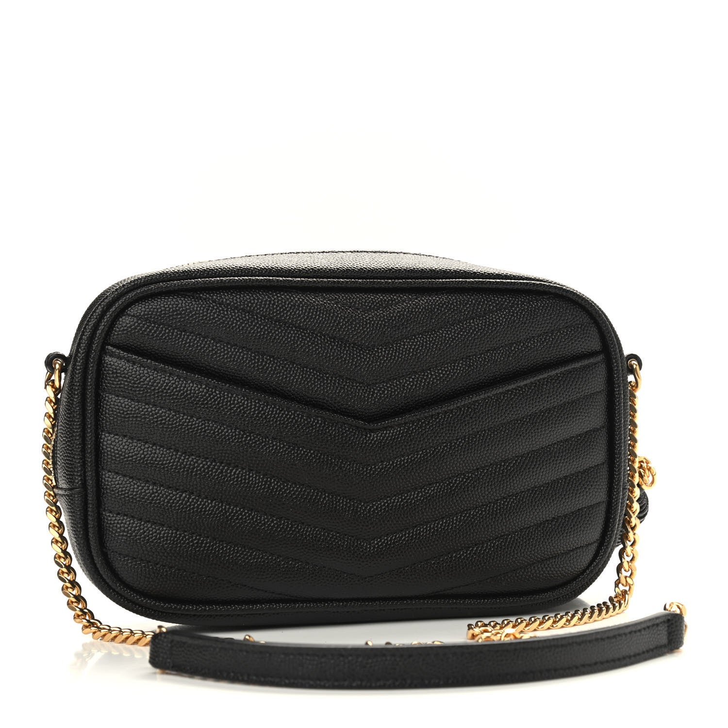 Saint Laurent Grain De Poudre Matelasse Monogram Mini Lou Camera Bag Black 3 of 9