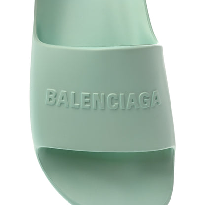 Balenciaga Rubber Womens Chunky Slide Sandals 39 Green Aqua 6 of 8