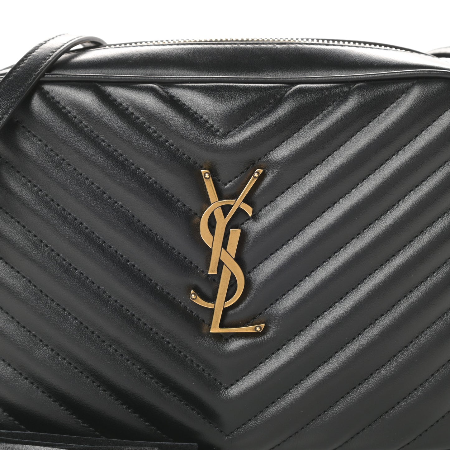 Calfskin Matelasse Monogram Lou Camera Bag Black