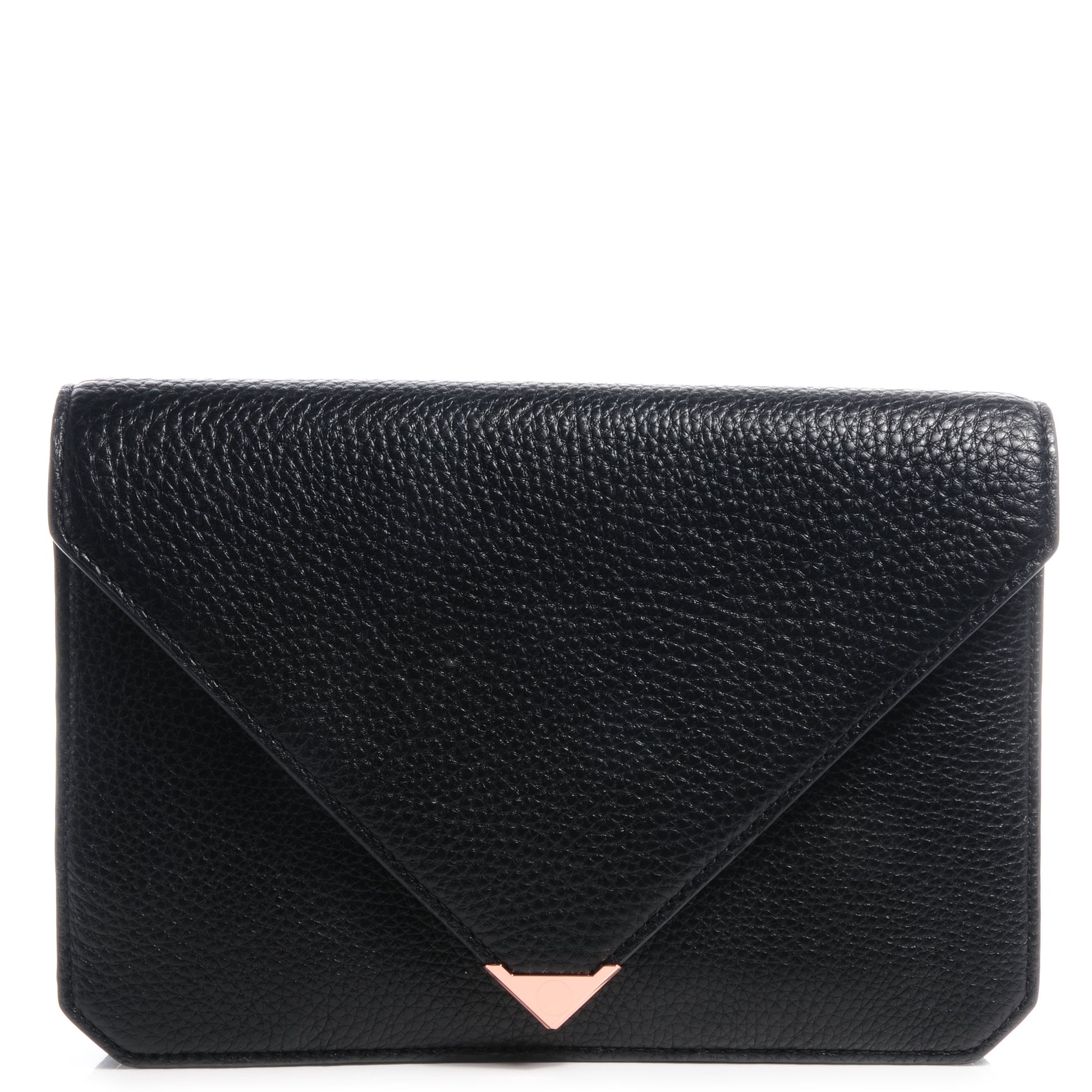 Alexander Wang Soft Pebbled Prisma Skeletal Clutch Black 1 of 6