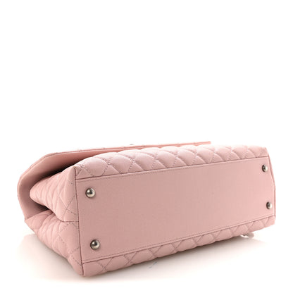 Chanel Caviar Quilted Medium Coco Handle Flap Light Pink 4 of 10