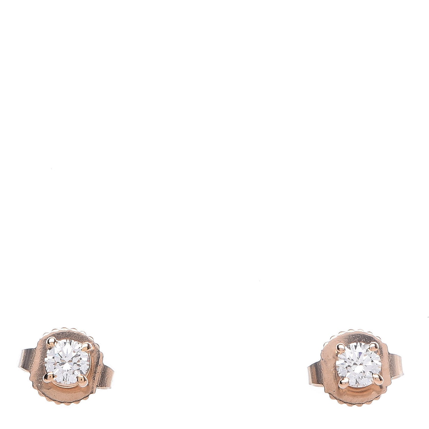 18K Rose Gold Diamond .22ctw Solitaire Earrings