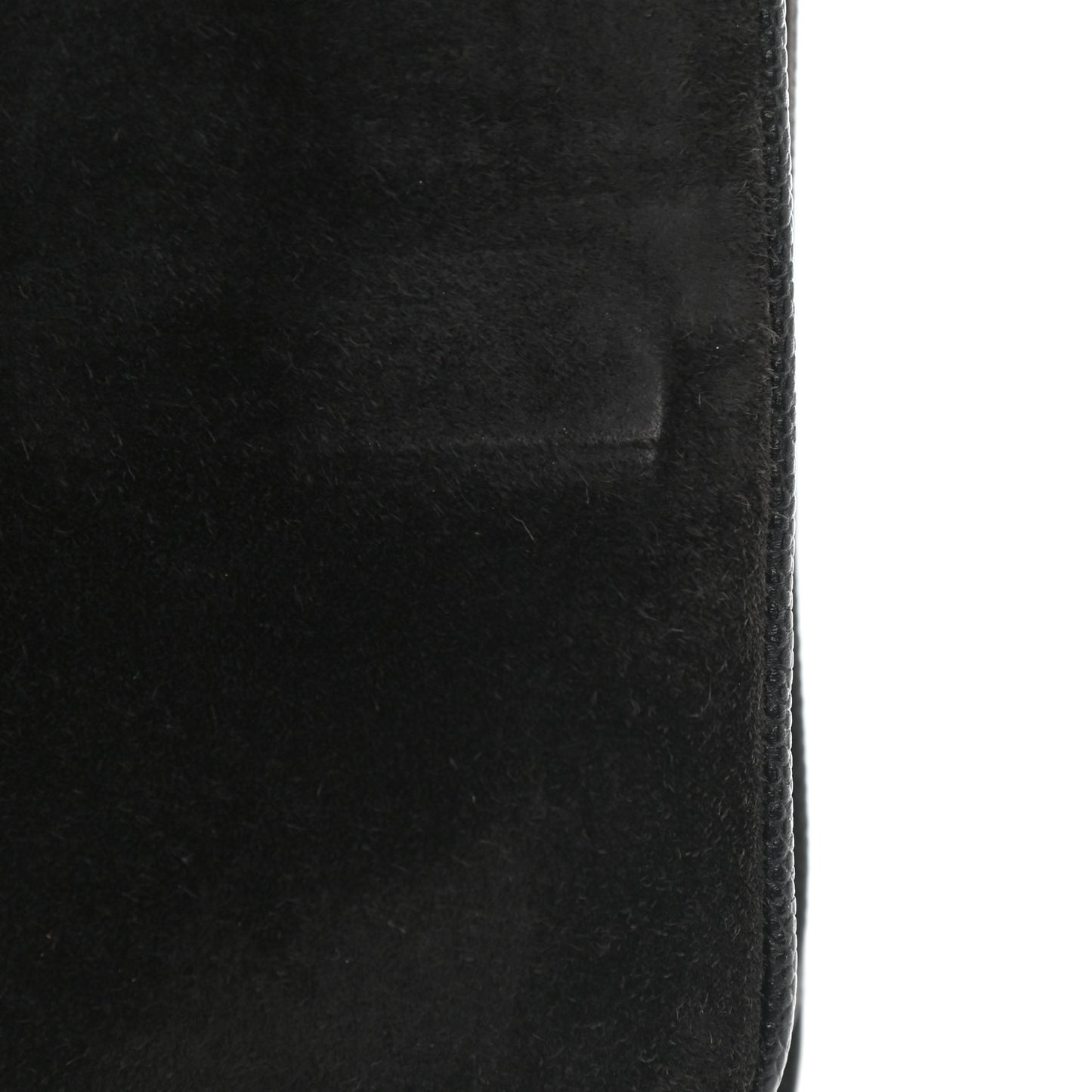 Caviar Suede Stitched Lady Coco Flap Black