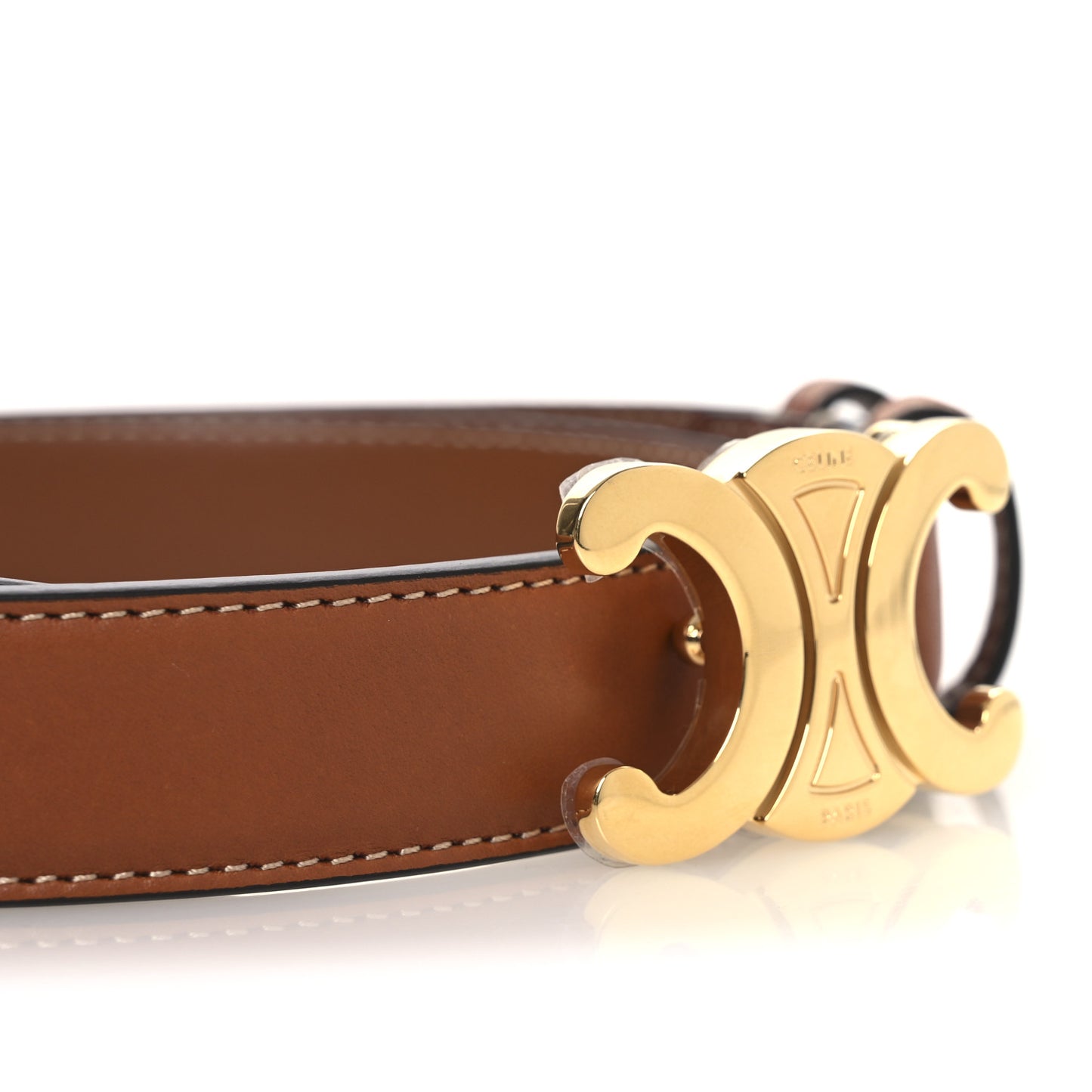 Box Calfskin Medium 25mm Triomphe Belt 75 30 Tan