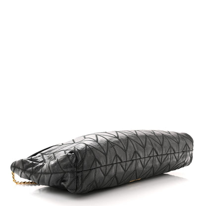 Miu Miu Vitello Shine Quilted Shoulder Bag Black 4 of 11