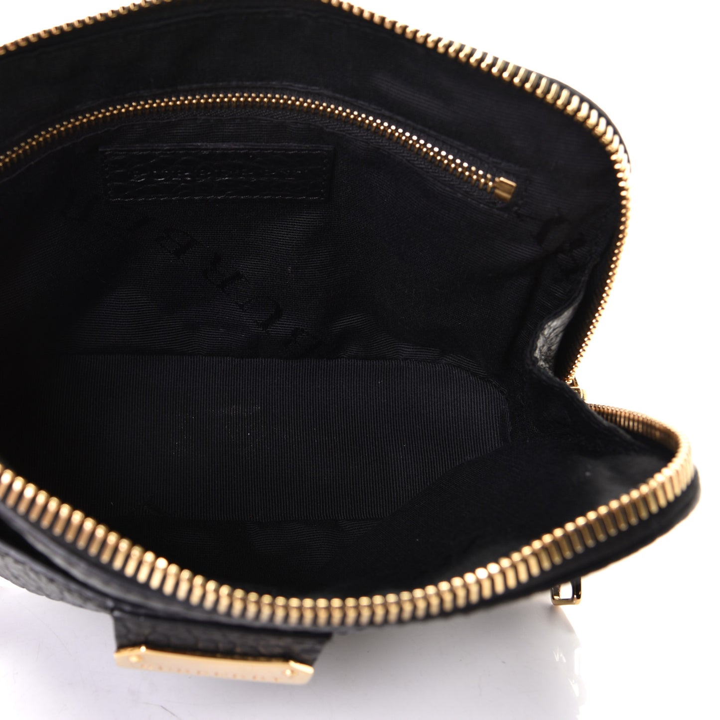 Signature Grain Calfskin Crossbody Bag Black