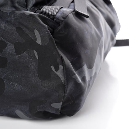 Prada Tessuto Nylon Camouflage Print Double Buckle Backpack Fumo 6 of 10