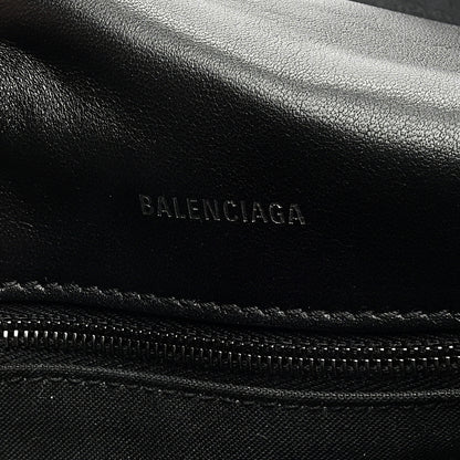 Balenciaga Crushed Calfskin Monochrome Medium Crush Chain Bag Black 5 of 8