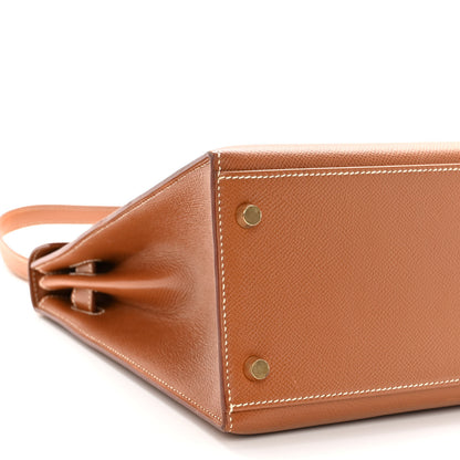 Hermes Courchevel Kelly Sellier 32 Gold 9 of 14