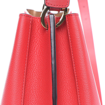 MCM Grained Calfskin Medium Milla Hobo Ruby Red 18 of 24