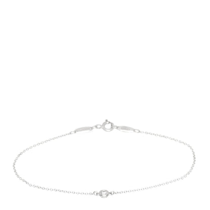 Tiffany Sterling Silver Diamond .05ct Elsa Peretti Diamonds by the Yard Bracelet 1 of 4