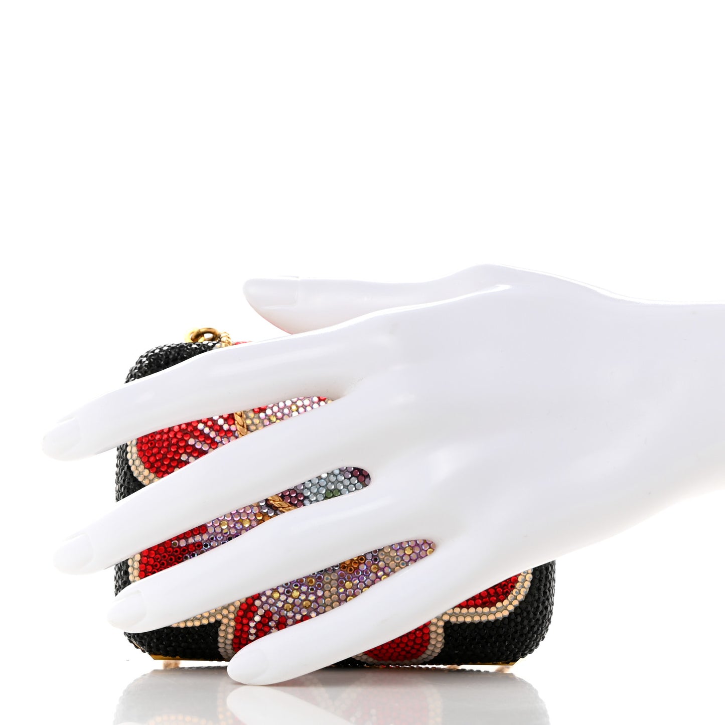 Swarovski Crystal Floral Miniaudiere Clutch