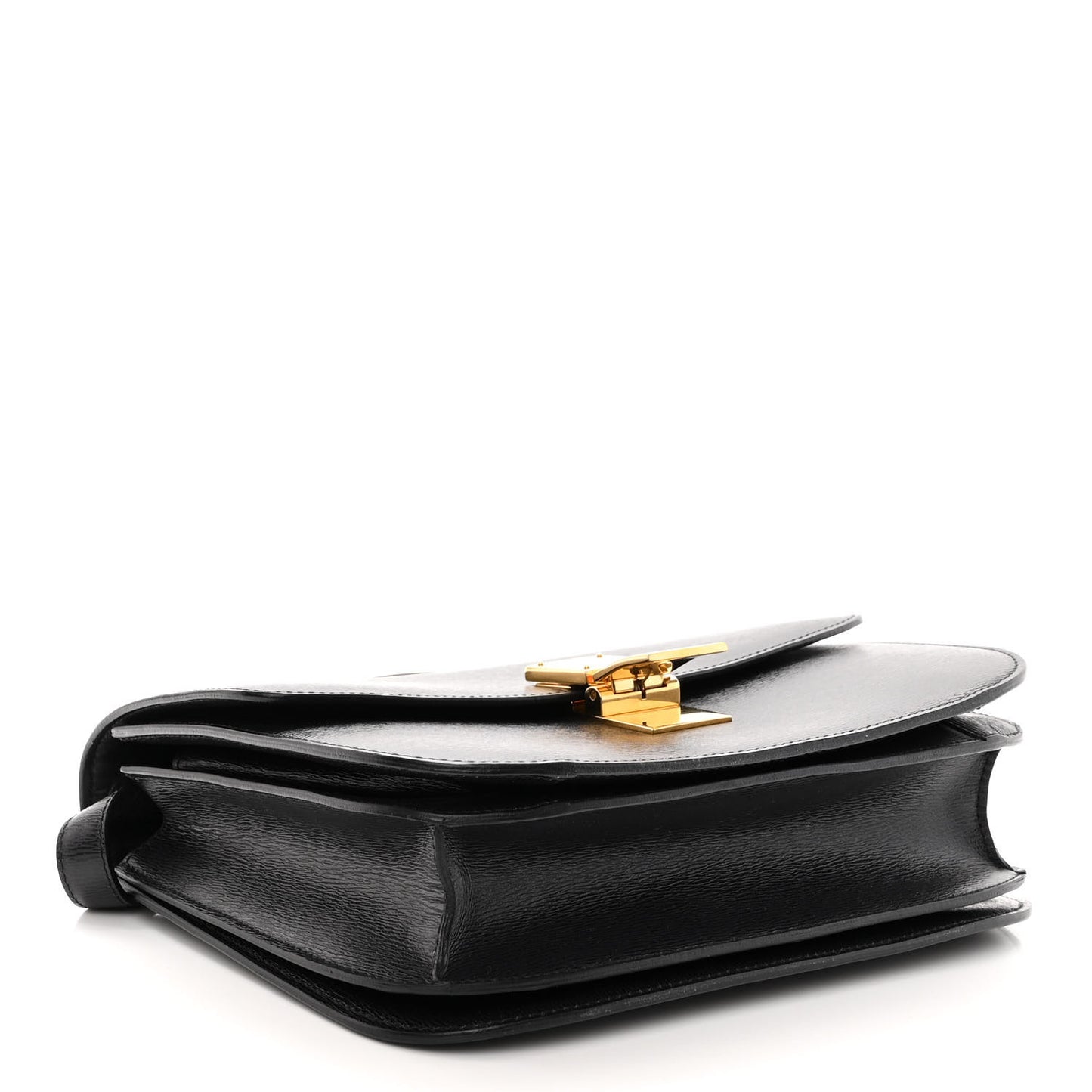 Liege Calfskin Medium Classic Box Flap Bag Black