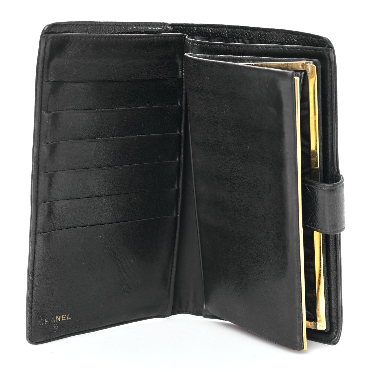 Chanel Caviar Timeless CC French Wallet Black 5 of 11