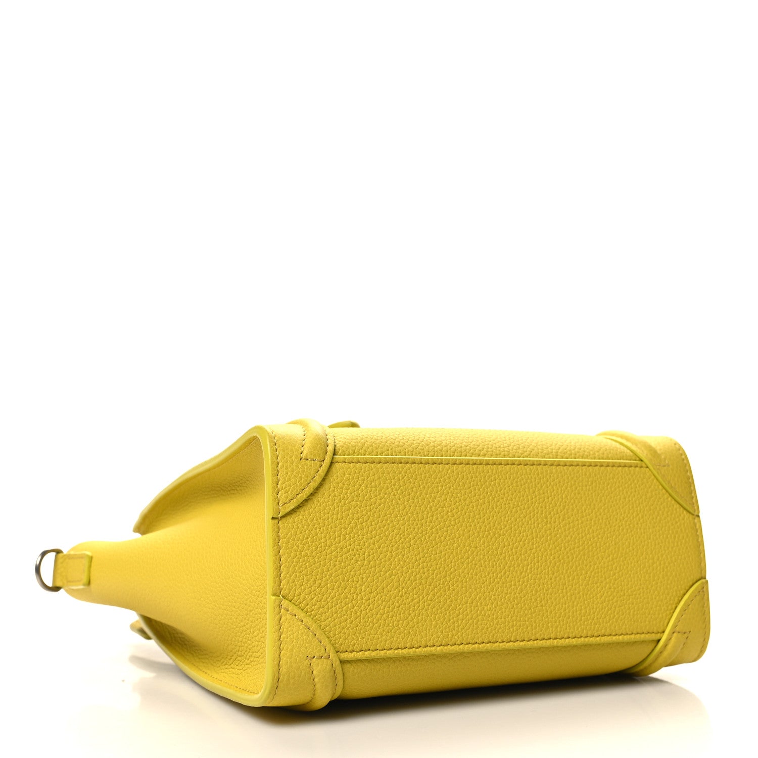 Celine Drummed Calfskin Nano Luggage Mimosa 4 of 10