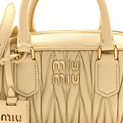 Miu Miu Nappa Matelasse Regular Arcadie Top Handle Bag Soia 7 of 9