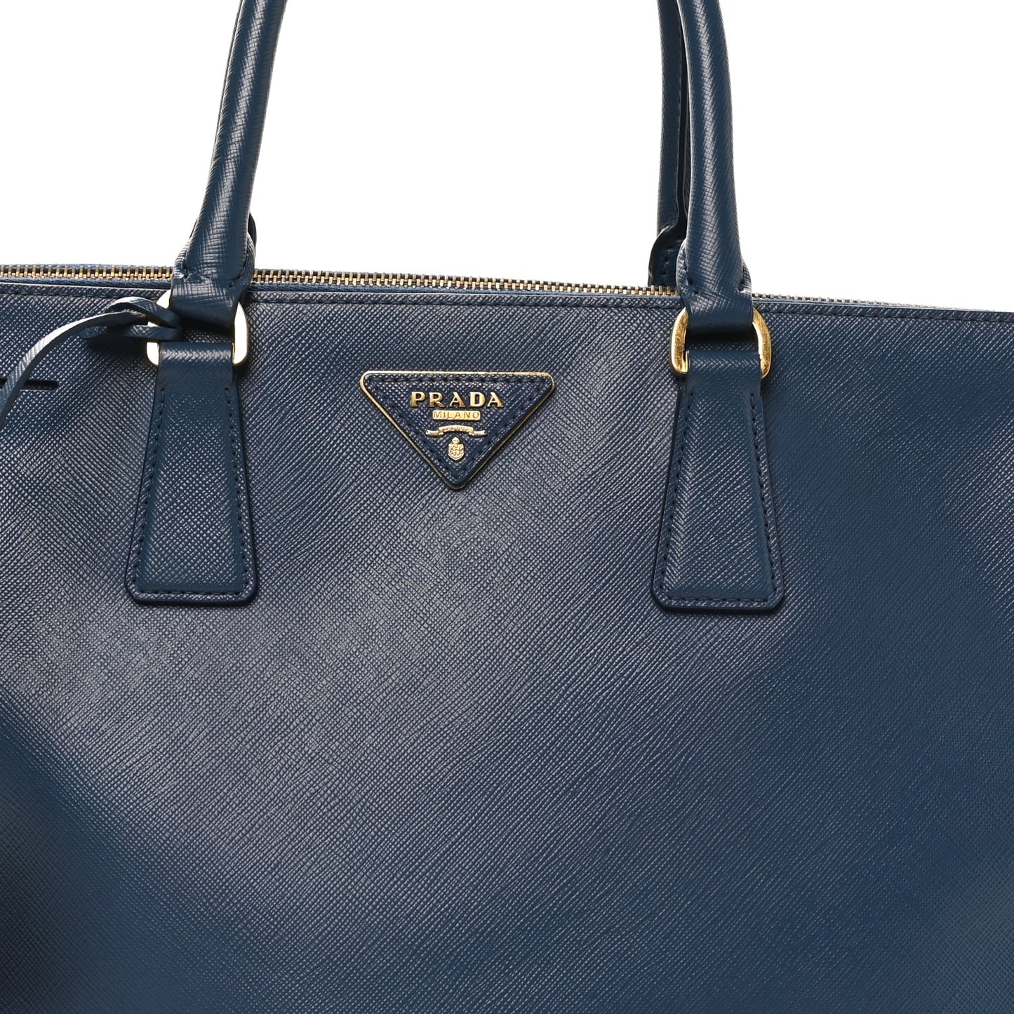Saffiano Large Galleria Double Zip Tote Bluette