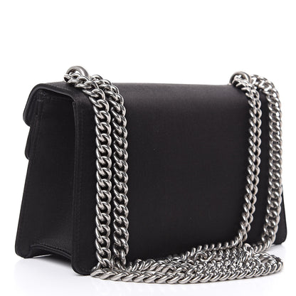 Gucci Satin Silk Crystal Small Dionysus Shoulder Bag Black Black Diamond 3 of 10