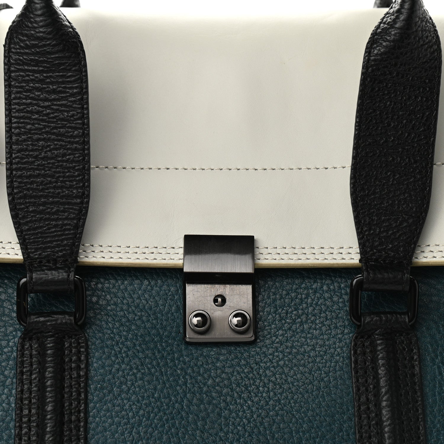 3.1 Phillip Lim Textured Calfskin Colorblock Large Pashli Satchel Dark Teal 6 of 10