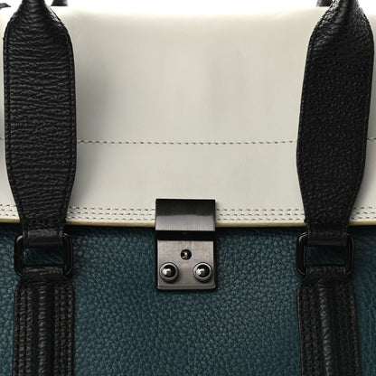 3.1 Phillip Lim Textured Calfskin Colorblock Large Pashli Satchel Dark Teal 6 of 10