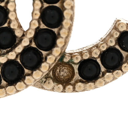 Chanel Bead CC Earrings Light Gold Black 6 of 11