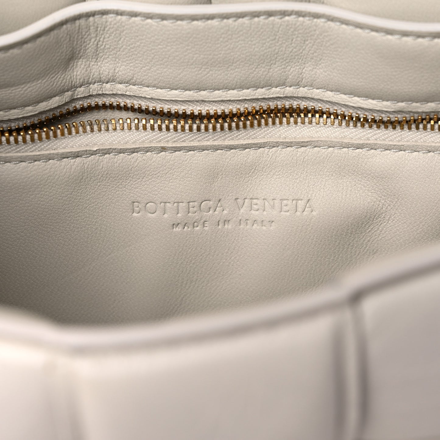 Paper Calfskin Maxi Intreccio Padded Cassette Crossbody Bag Chalk