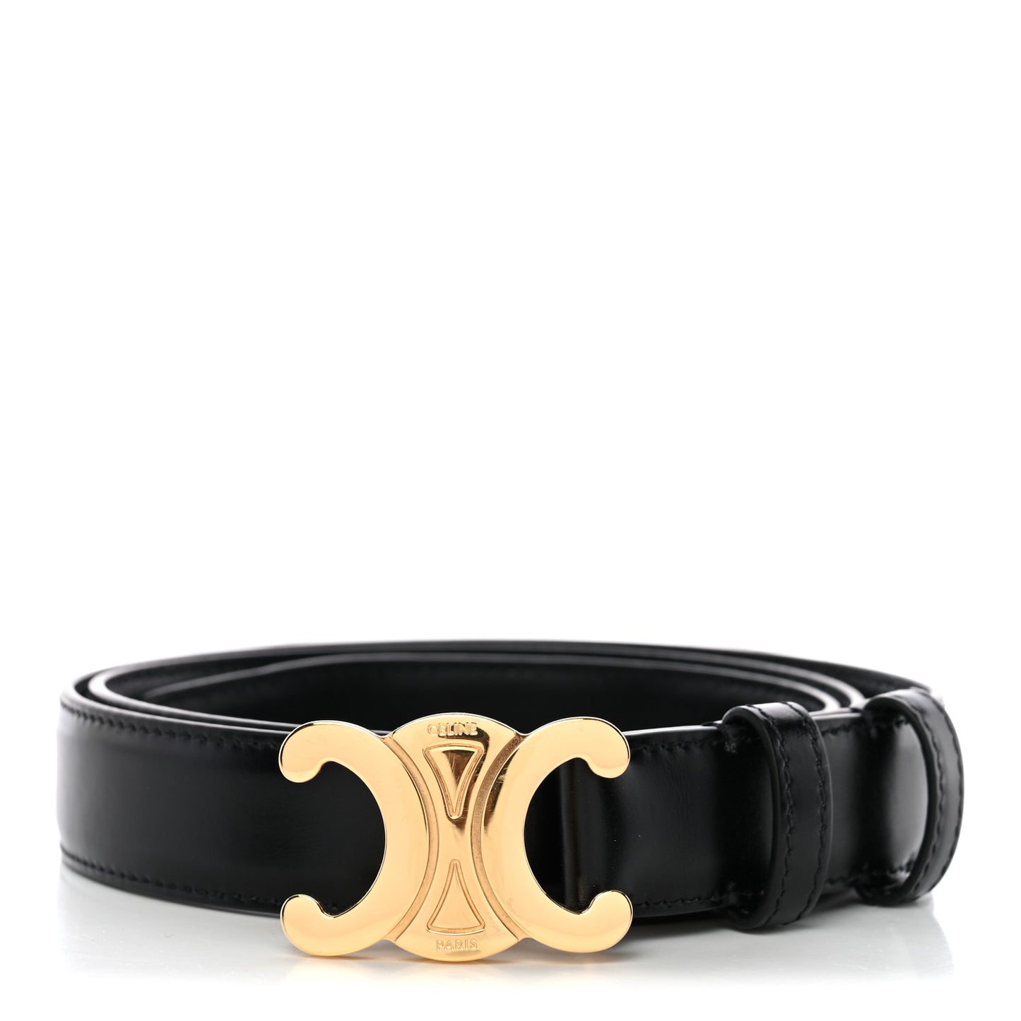 Box Calfskin Small 18mm Triomphe Belt 85 34 Black
