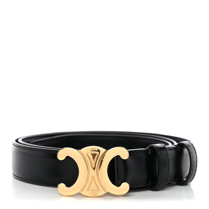 Celine Box Calfskin Small 18mm Triomphe Belt 85 34 Black 1 of 6