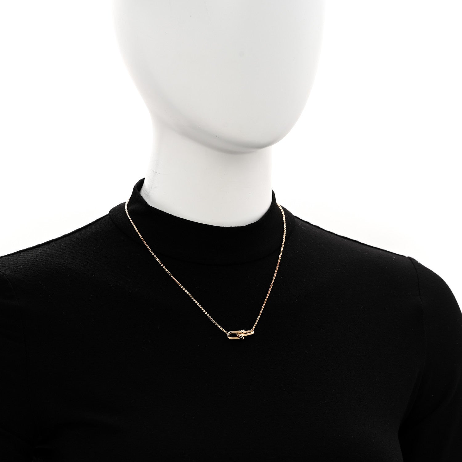 Tiffany 18K Yellow Gold HardWear Small Double Link Pendant Necklace 2 of 7