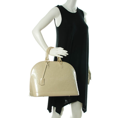 Louis Vuitton Vernis Alma GM Blanc Corail 5 of 12