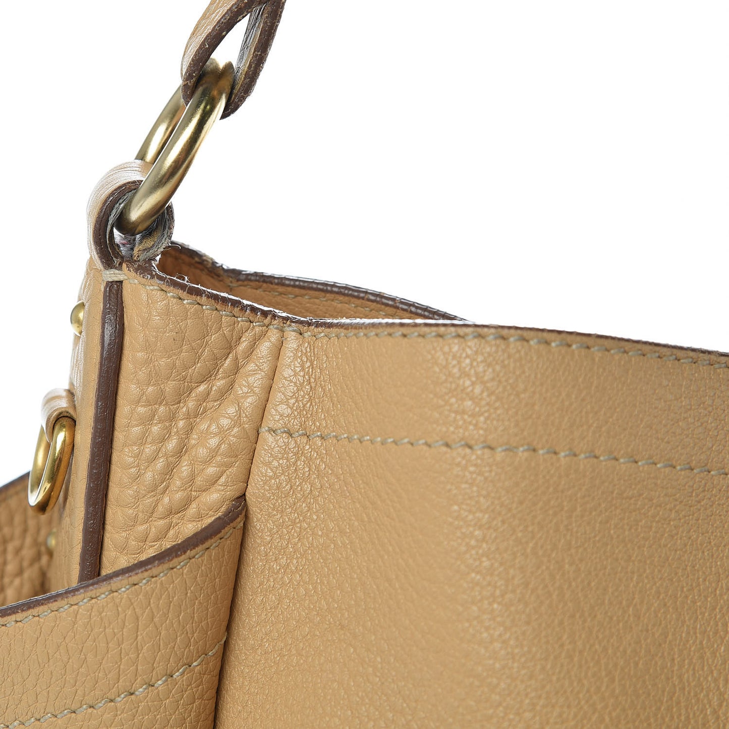 Vitello Daino Side Pocket Hobo Sabbia