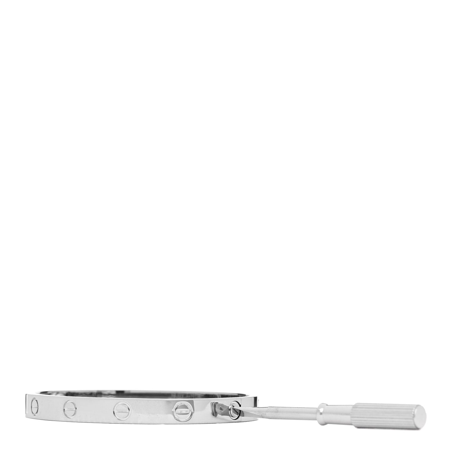 18K White Gold LOVE Bracelet 17