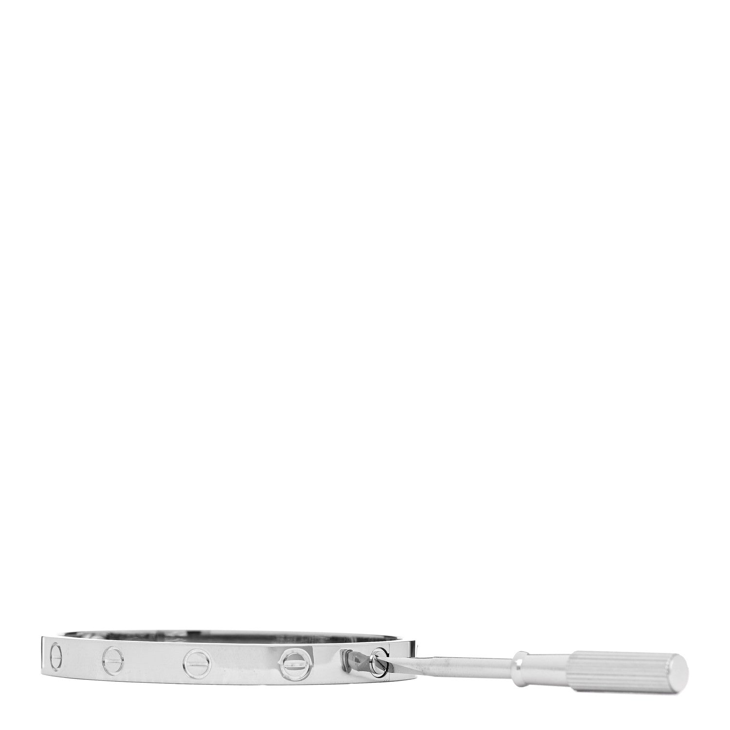 Cartier 18K White Gold LOVE Bracelet 17 8 of 8