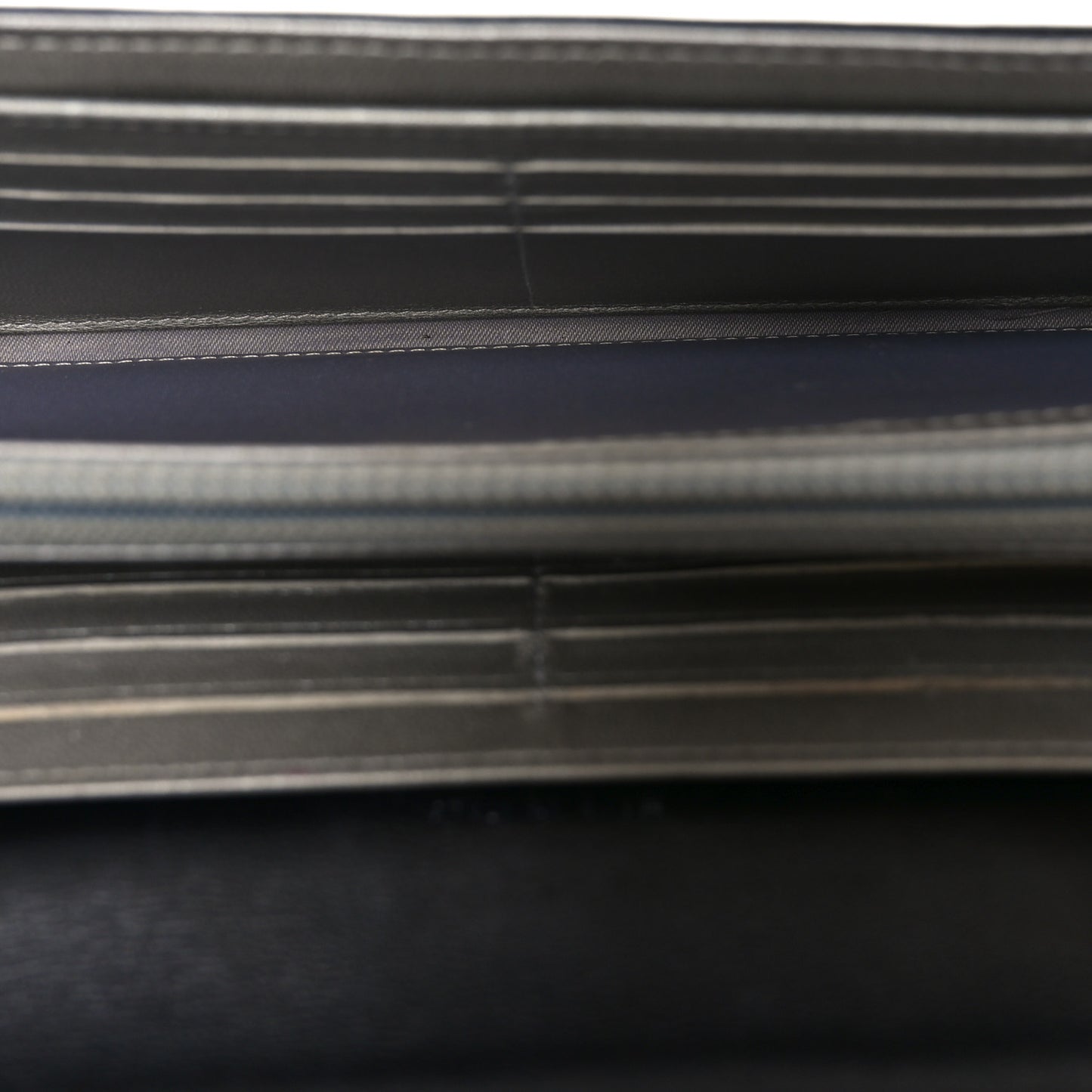 Lambskin Embossed Camellia Large Gusset Flap Wallet Black