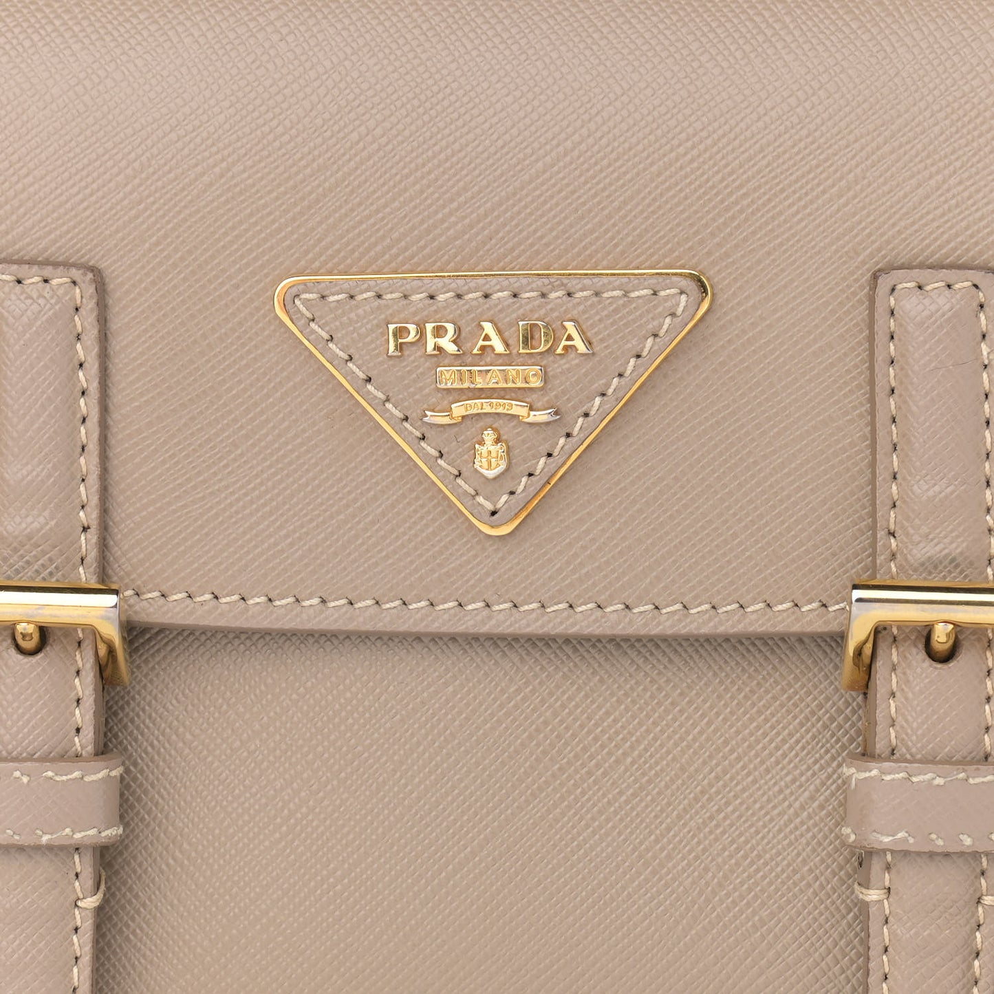 Saffiano Lux Crossbody Bag Visone