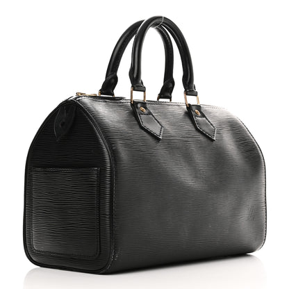 Louis Vuitton Epi Speedy 25 Black 3 of 12
