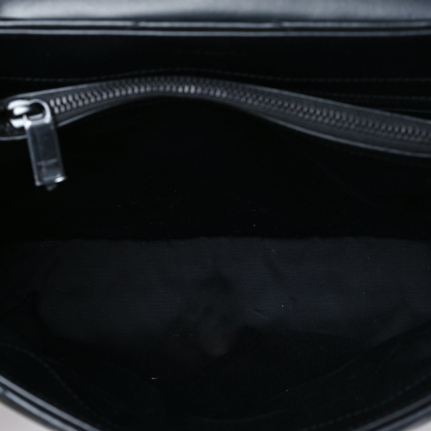 Calfskin Y Quilted Monogram Monochrome Medium Loulou Chain Satchel Black
