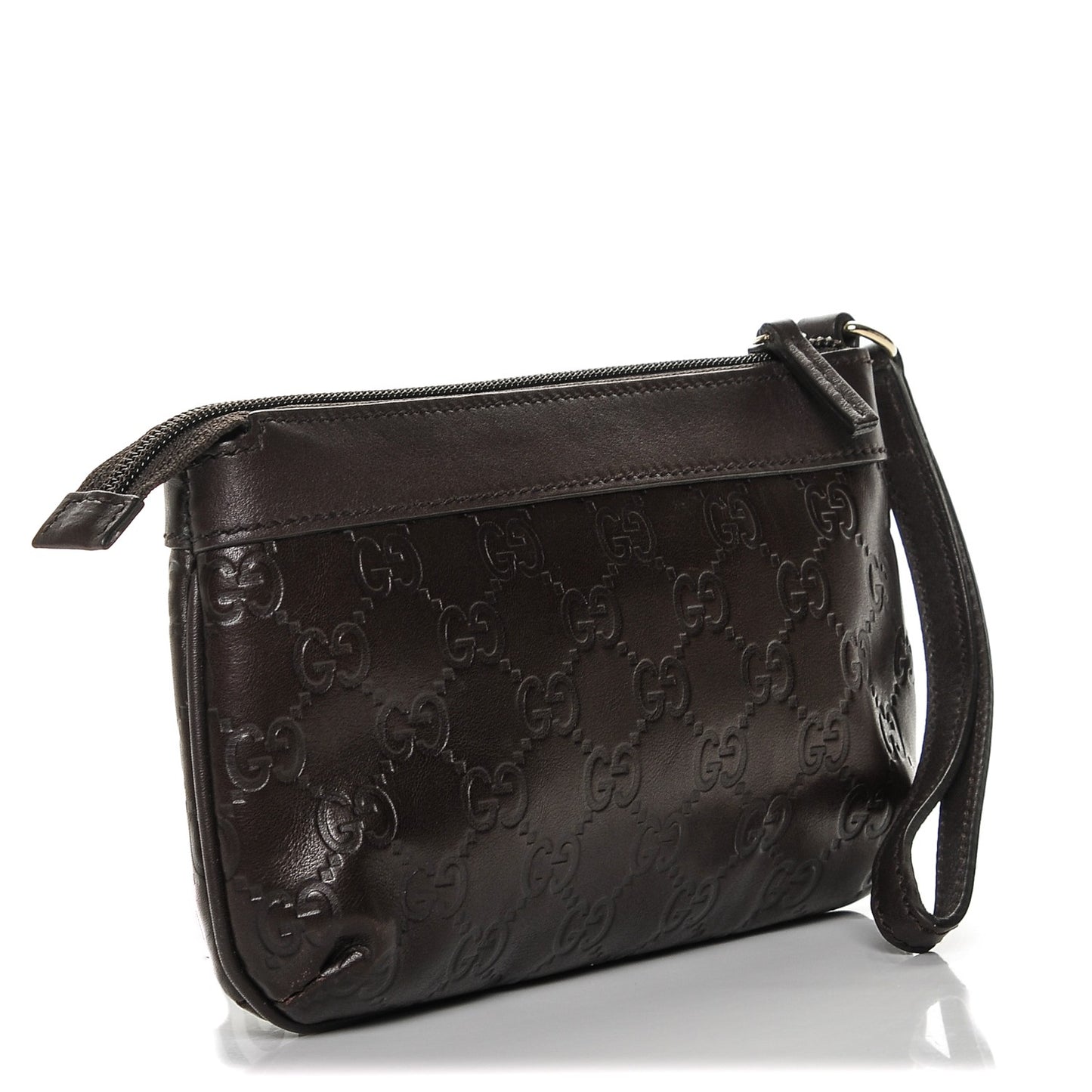 Guccissima Wristlet Dark Brown