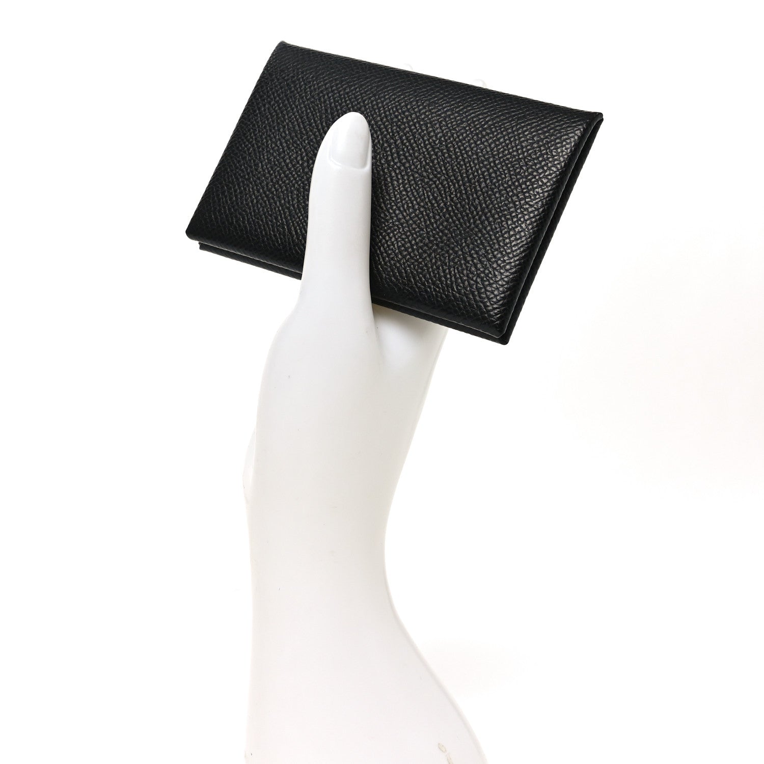 Hermes Epsom Calvi Card Case Black 2 of 6