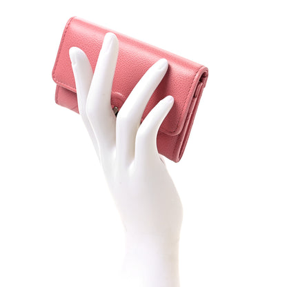 Chanel Caviar Quilted CC Box Flap Card Holder Pink 2 of 11