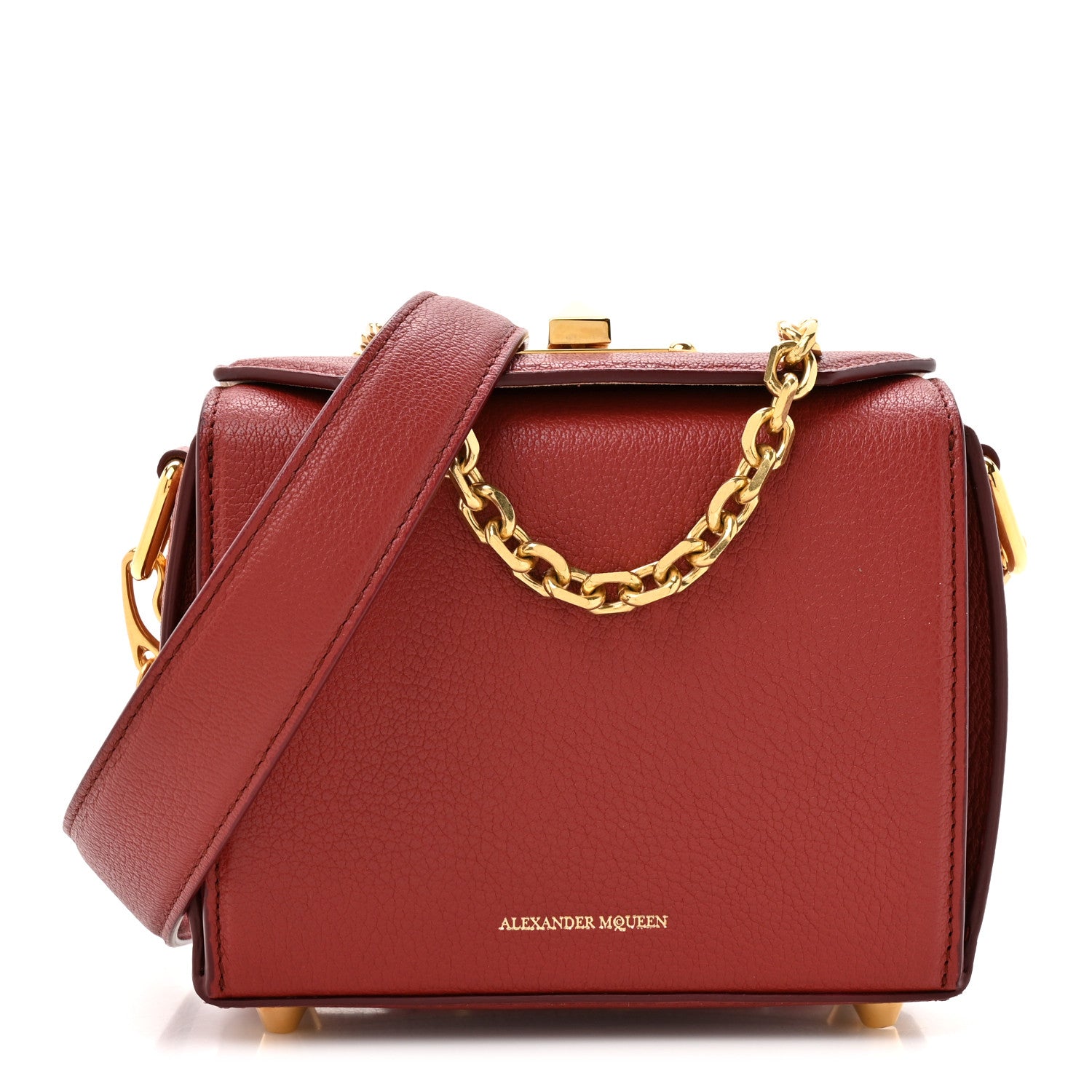 Alexander McQueen Silky Amish Grained Box Shoulder Bag 16