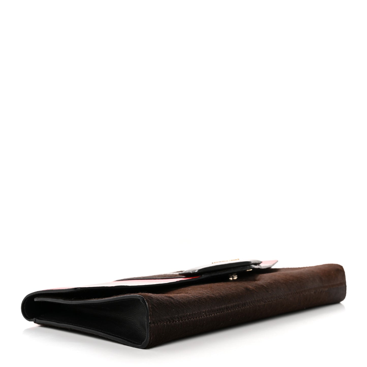 Calf Hair Smooth Calfskin Medium Antigona Evening Clutch Black Red