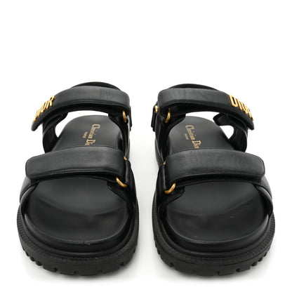 Christian Dior Lambskin Dioract 10mm Sandals 37 Black 2 of 12