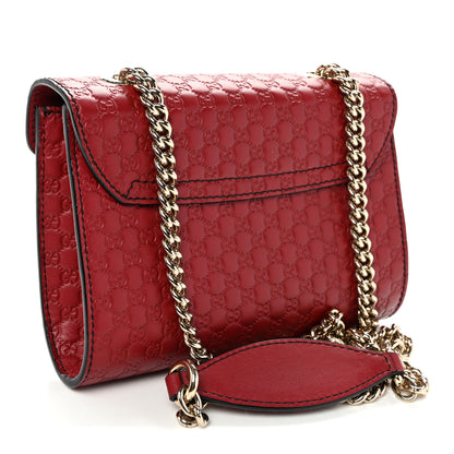 Gucci Soft Microguccissima Mini Emily Chain Shoulder Bag Rosso 3 of 10