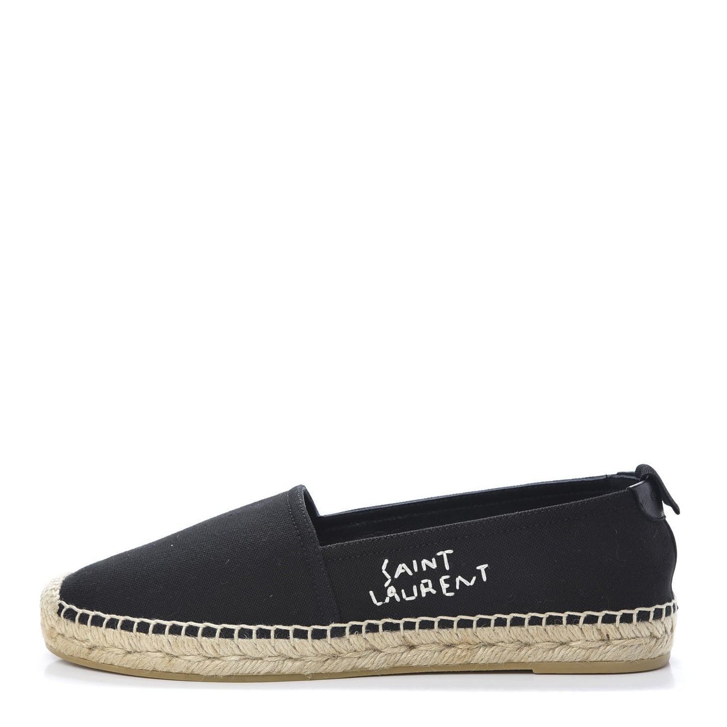 Canvas Nappa Elba Light Logo Embroidered Espadrilles 38.5 Black