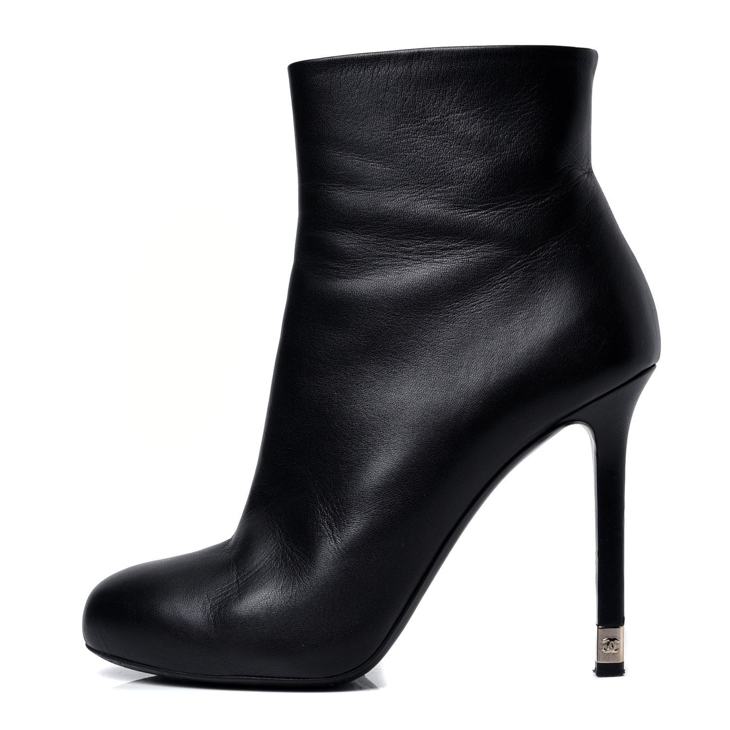 Lambskin CC Short Ankle Boots 39 Black