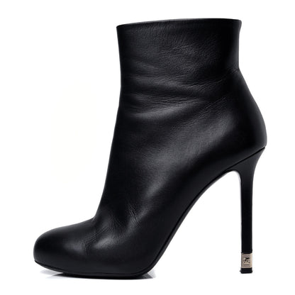Chanel Lambskin CC Short Ankle Boots 39 Black 1 of 7