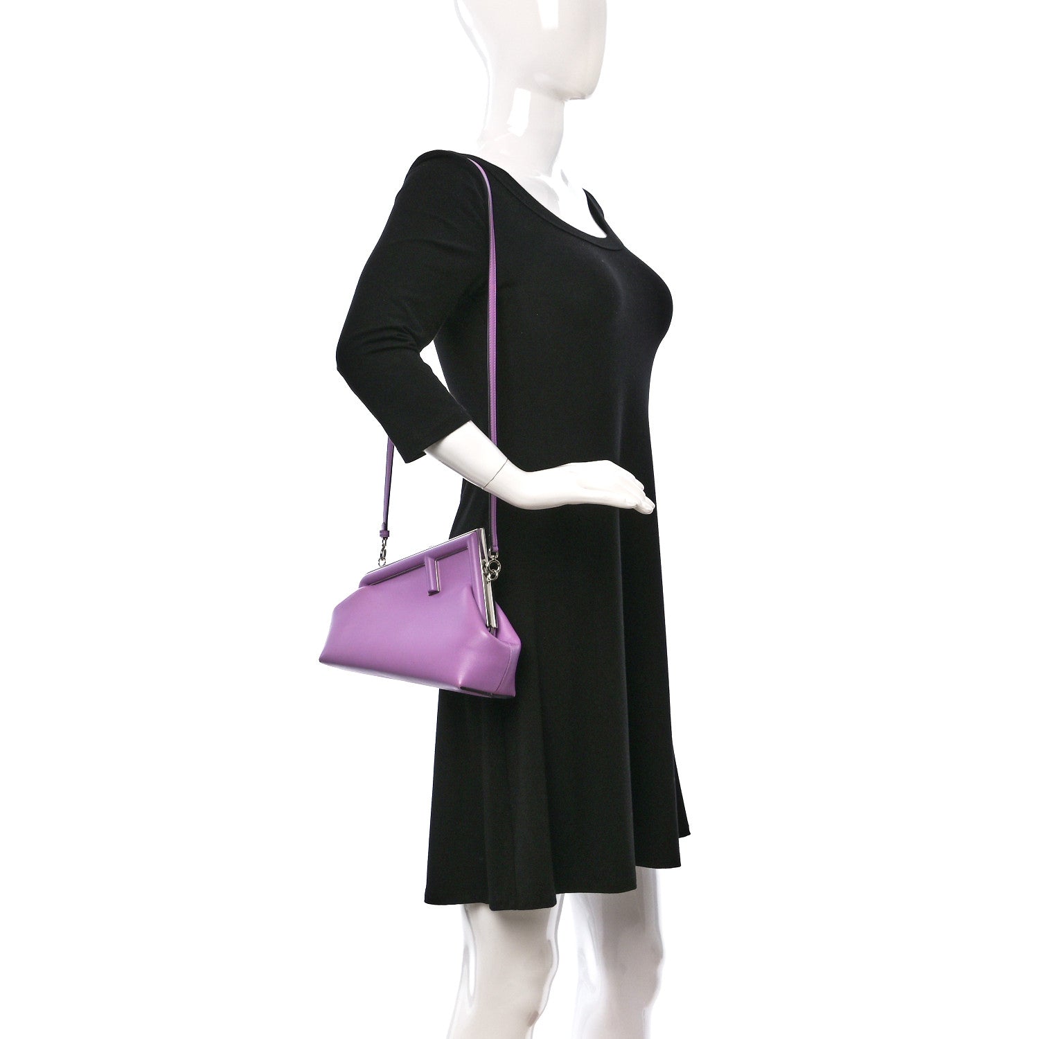 Fendi Shiny Nappa Small Fendi First Violetta 2 of 12